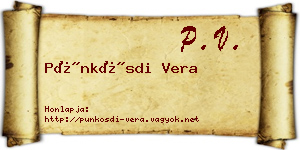 Pünkösdi Vera névjegykártya